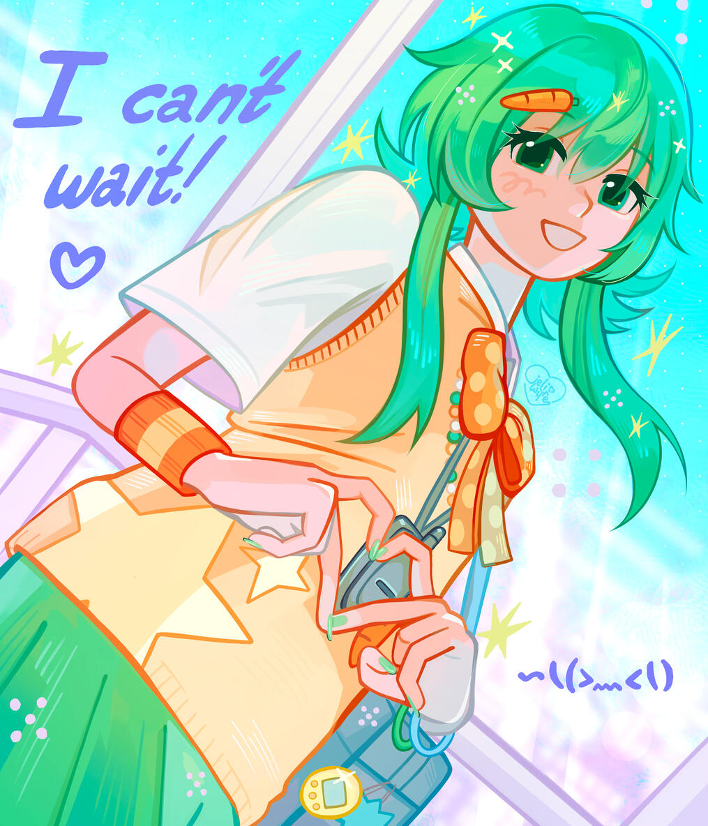 "i can't wait" gumi fanart "i can't wait" gumi fanart